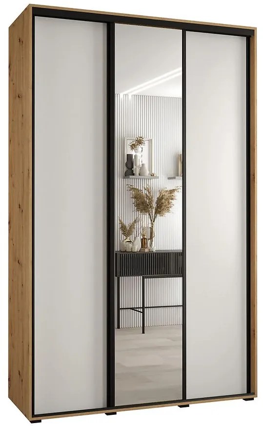 Skriňa 45 Canaris 3 160 artisan/biela/čierna