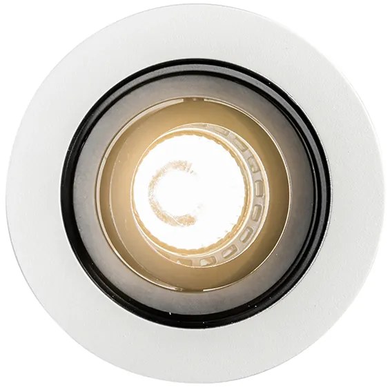 Inteligentné zapustené bodové svietidlo biele s oceľou vrátane Wifi GU10 - Rondoo