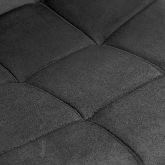 Jedálenská stolička DENVER zamatová, čierna / grafitová