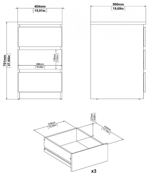Komoda Simplicitous 237 bielá lesk