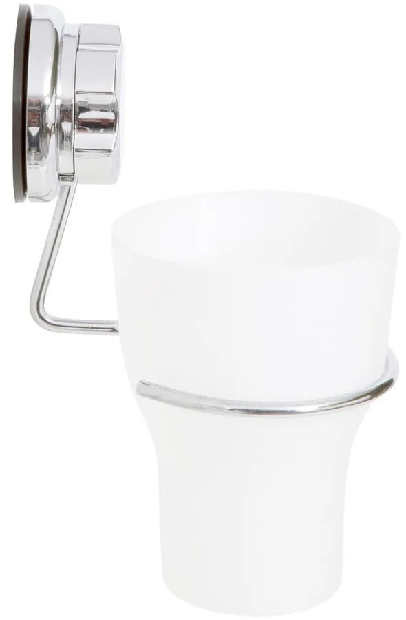 Samodržiaci kovový téglik na zubné kefky v striebornej farbe Bestlock Bath – Compactor