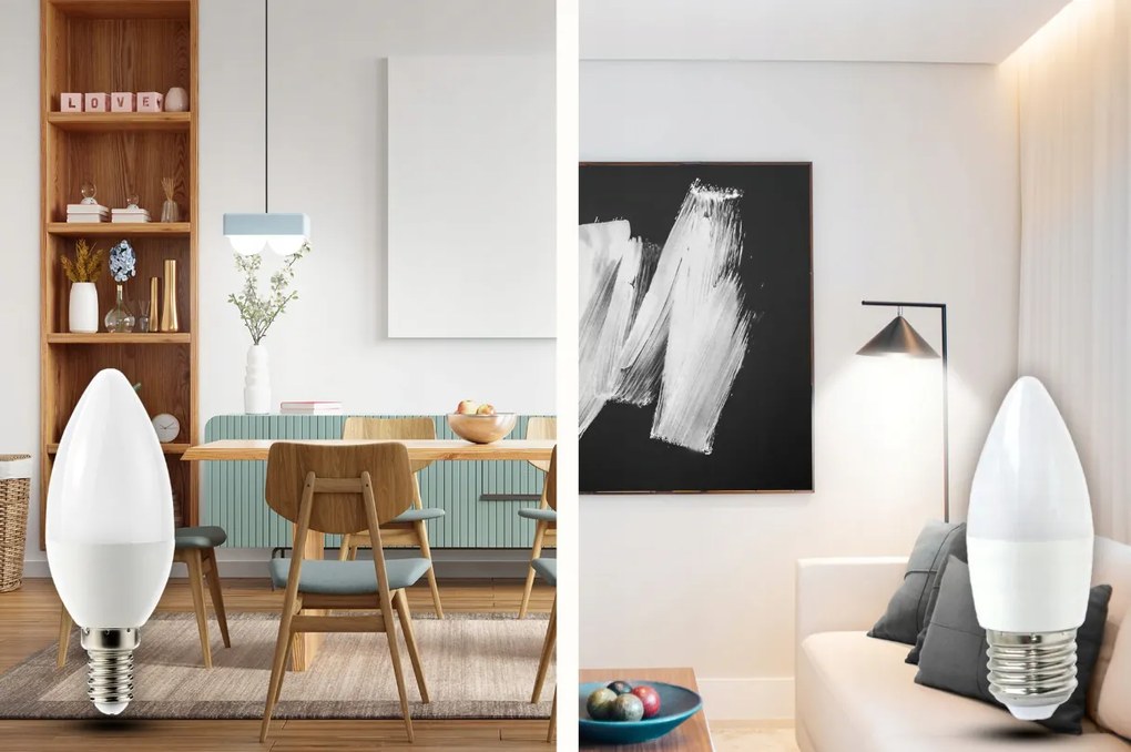 SADA 10x LED žiarovka E14 7W 600lm - neutrálna biela