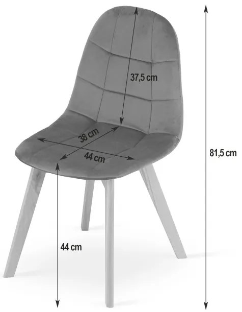 Set dvoch jedálenských stoličiek BORA granátové (2ks)