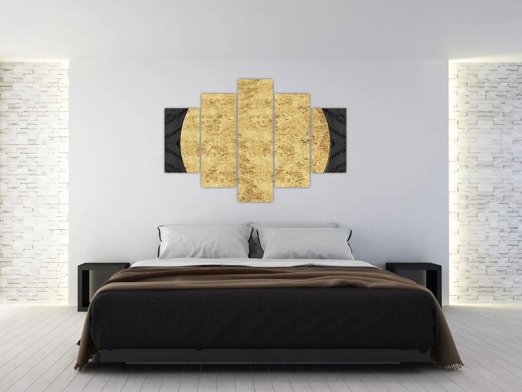 Obraz - Zlatá štruktúra N⁰2 (150x105 cm)