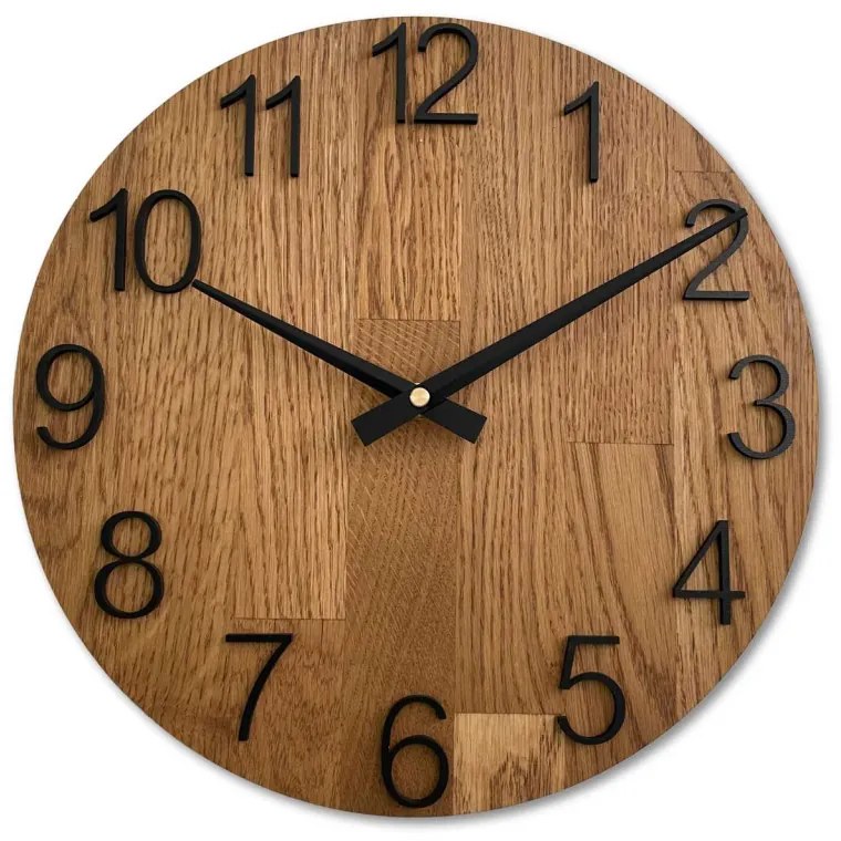 Moderné nástenné hodiny z dreva I SENTOP MAS016-OSMO-3072-heads-black