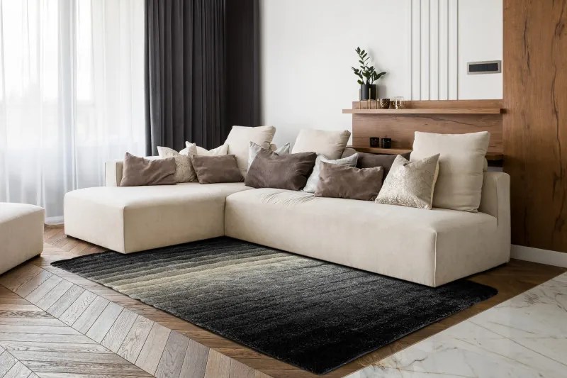 Dywany Łuszczów, Kusový koberec Flim 007-B6 Stripes grey, 80x150, šedá, obývacia izba