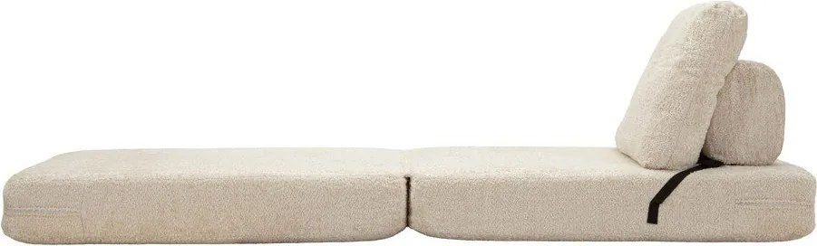 Biele rozkladacie kreslo z textílie buklé Faster – Mauro Ferretti