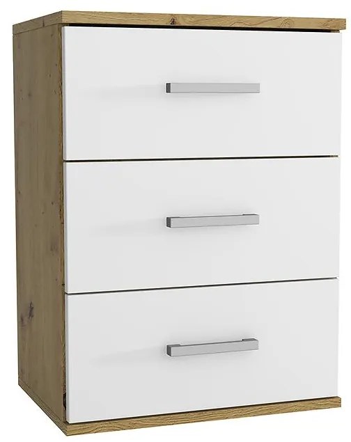 Nočný stolík Goda III 3S artisan/biely