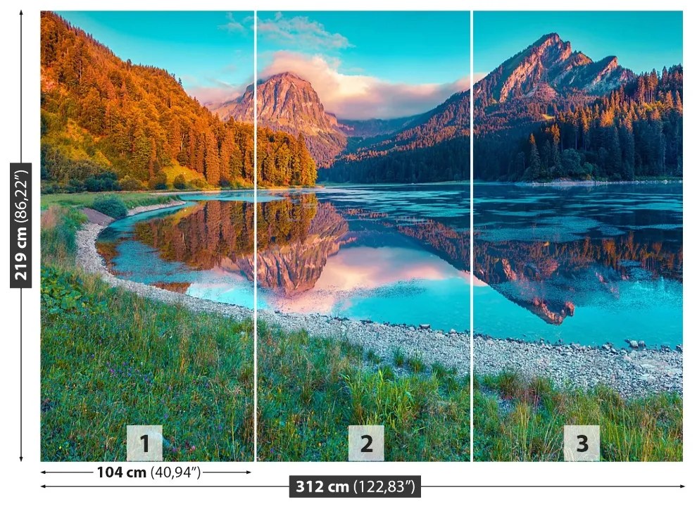 Fototapeta Vliesová Jazero obersee 208x146 cm