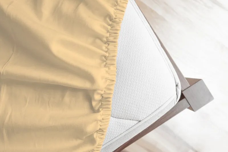 Napínacia plachta na posteľ - Sand Terry 120/200/25