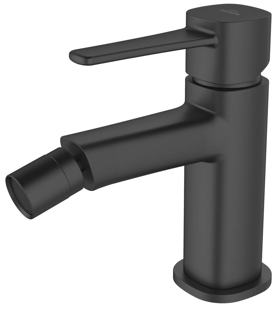 Invena Glamour Trend, stojanková bidetová batéria, čierna matná, INV-BB-02-004-V