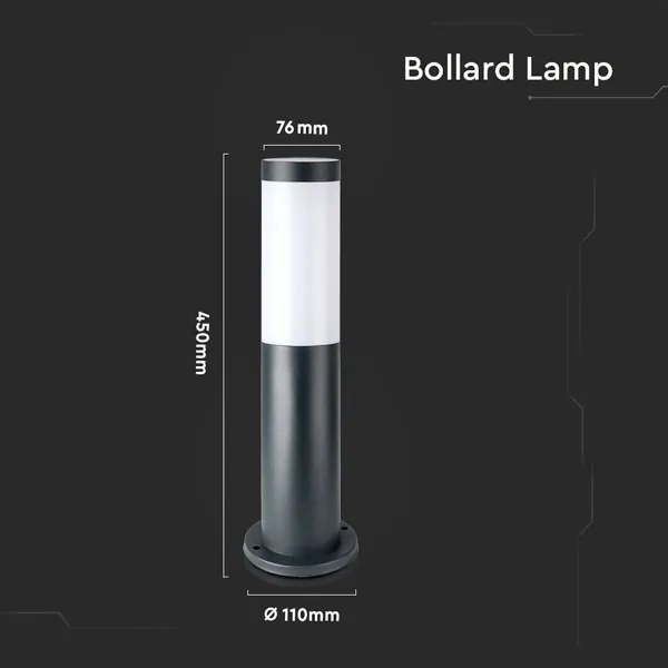 Vonkajšia lampa 1xE27/60W/230V IP44 45cm antracit