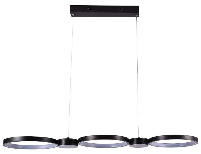 LED Luster na lanku LED/38W/230V 4000K čierna