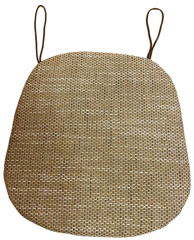 Podsedák na stoličku tenký Deluxe hnedý 40x40cm TiaHome