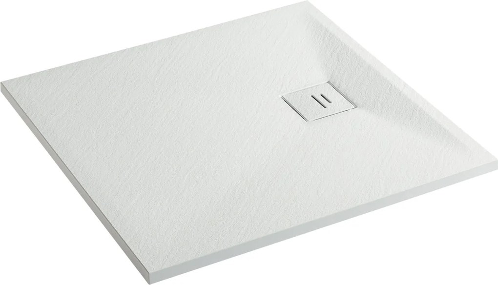 Erga Hyper, SMC sprchová vanička 70x70x2,6 cm + sifón, biela matná, ERG-V06-SMC-7070S-WH