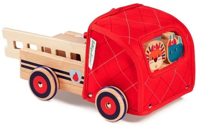 Lilliputiens – drevené hasičské vozidlo a nosorožec Marius