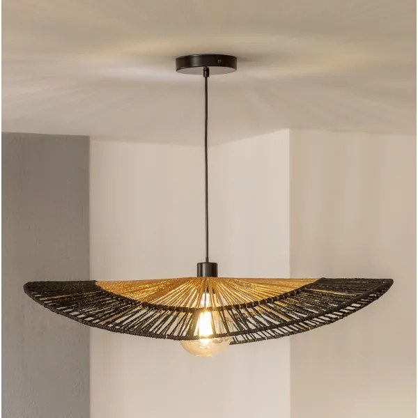Brilagi - LED luster na lanku CERIA BOHO 1xE27/40W/230V pr. 80 cm čierna/hnedá