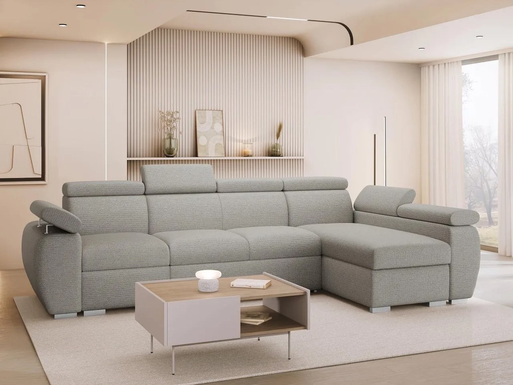 Rohová rozkladacia pohovka Giza LCP, Strana: Pravá - 1p(65)+2r+LCp, Dostupné poťahy: Aragon 80