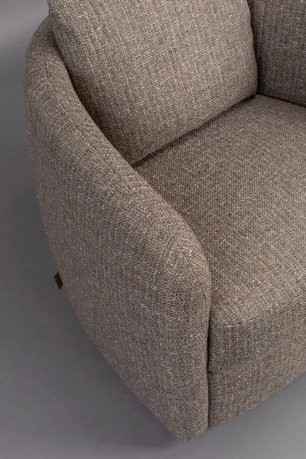 Dutchbone Boho Stone čalúnené kreslo - Tmavosivá