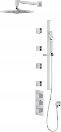 Podomietkový Sprchový Set Štvorcový, Chróm