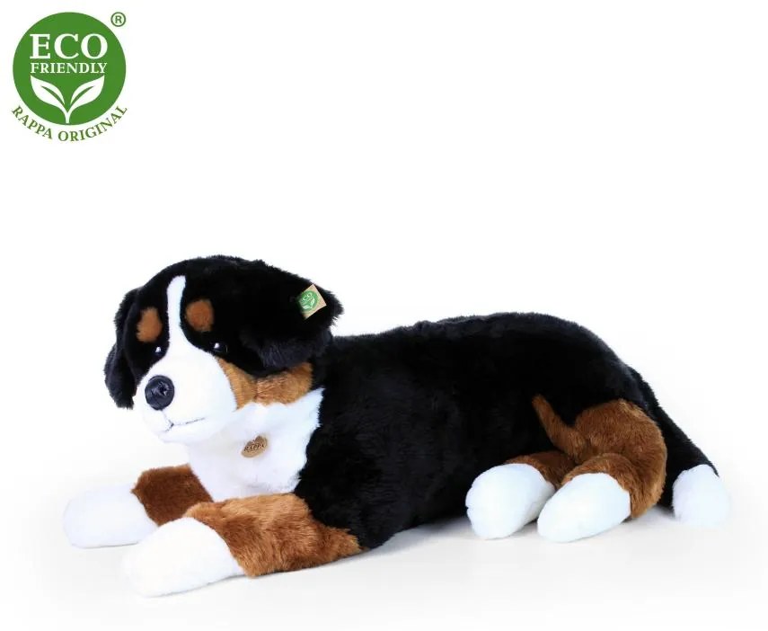 Veľký plyšový pes bernský salašnícky ležiaci 89 cm ECO-FRIENDLY