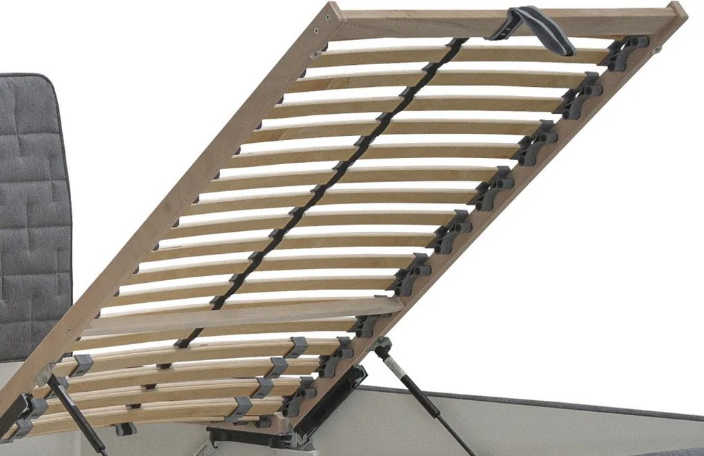 Posteľ Rita 180x200 cm, šedá látka