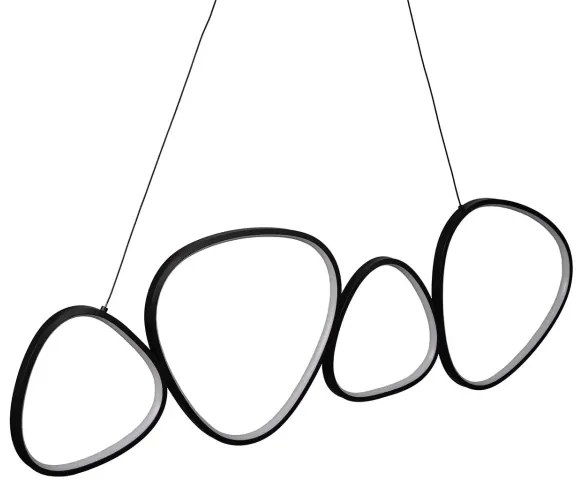 LED závesný luster na lane PETRA LED/48W/230V 4000K čierny