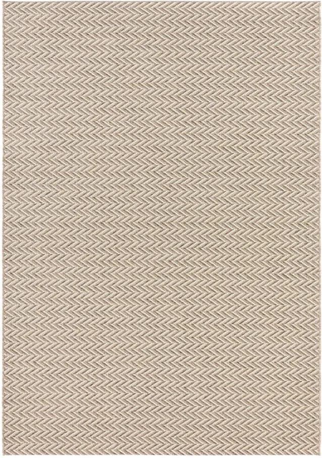 Krémovobiely koberec vhodný aj do exteriéru Elle Decor Brave Caen, 120 × 170 cm