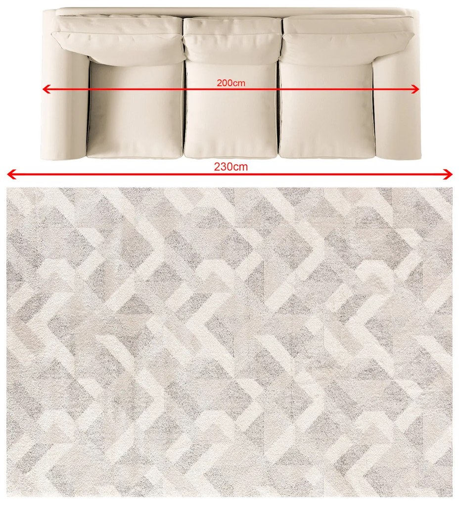 Koberec Larena beige/sand 160x230 cm