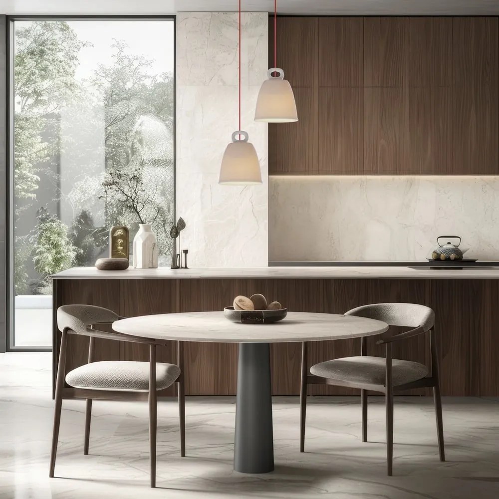 Biele závesné svietidlo s keramickým tienidlom Sewilla – Candellux Lighting