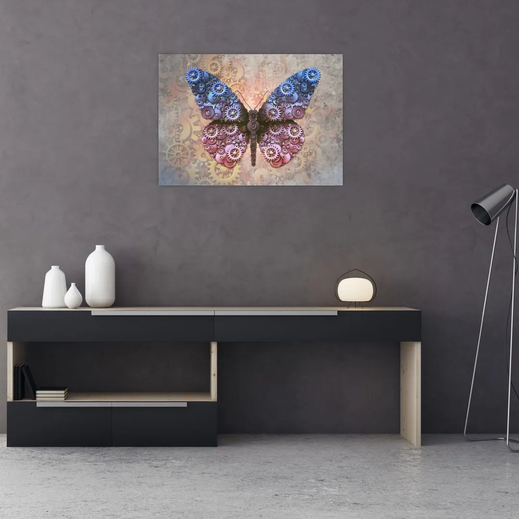 Obraz - Steampunk motýľ (70x50 cm)