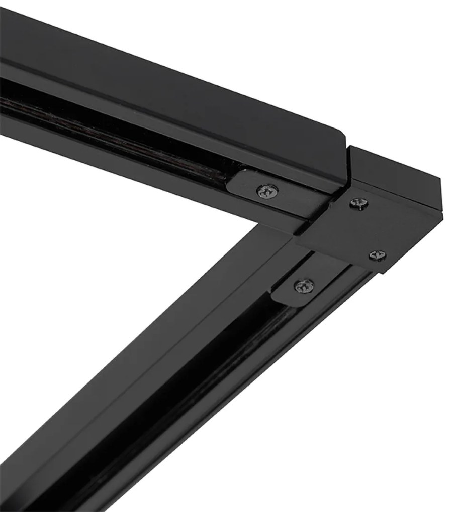 Priemyselný koľajnicový systém čierny s 5 reflektormi 1-fázový - Suplux