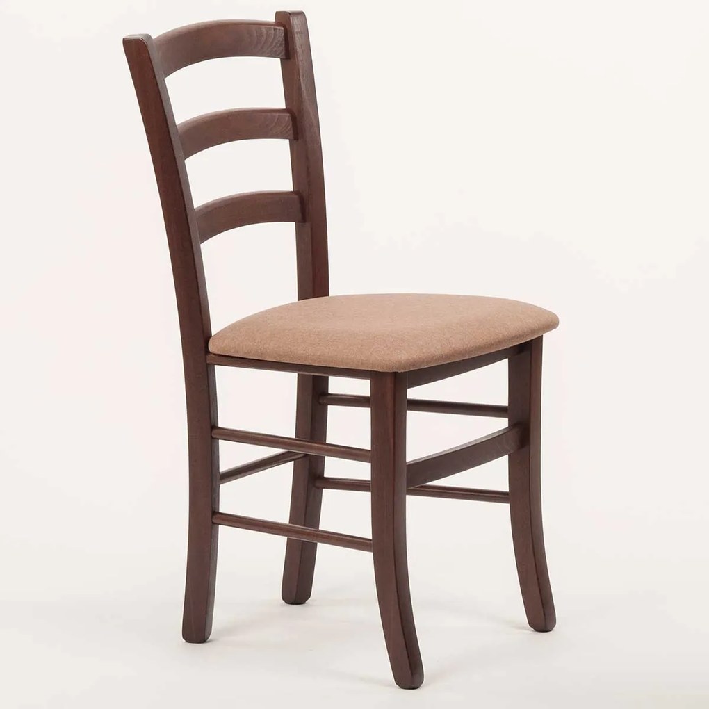 Stima stolička PAYSANE s čalúneným sedákom Vyberte odtieň ->: Čerešňa, Vyberte látku ->: LUX Cappuccino 24