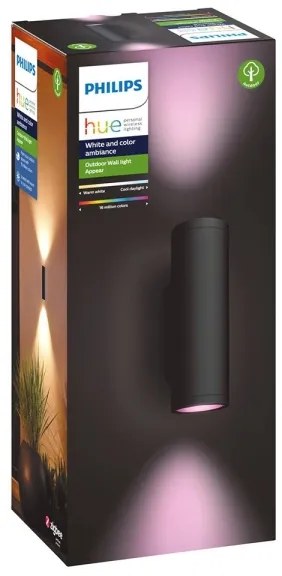 Philips 17463/30/P7 - LED RGBW Vonkajšie svietidlo Hue APPEAR 2xLED/8W/230V IP44