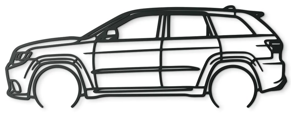 drevko Obraz Jeep Grand Cherokee Rozmer obrazu: 31 x 86 cm, Farba dekorácie: Čierna