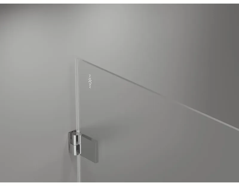 Mexen Lunar-B, pravostranný výklopný sprchový kút 80 x 70 cm, 8mm číre sklo, chrómový profil, 832-080-070-01-00-P