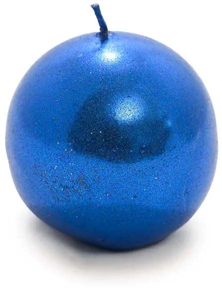 Sada 2 sviečok gule CANDLE BALL BLUE 4,5 cm modrá