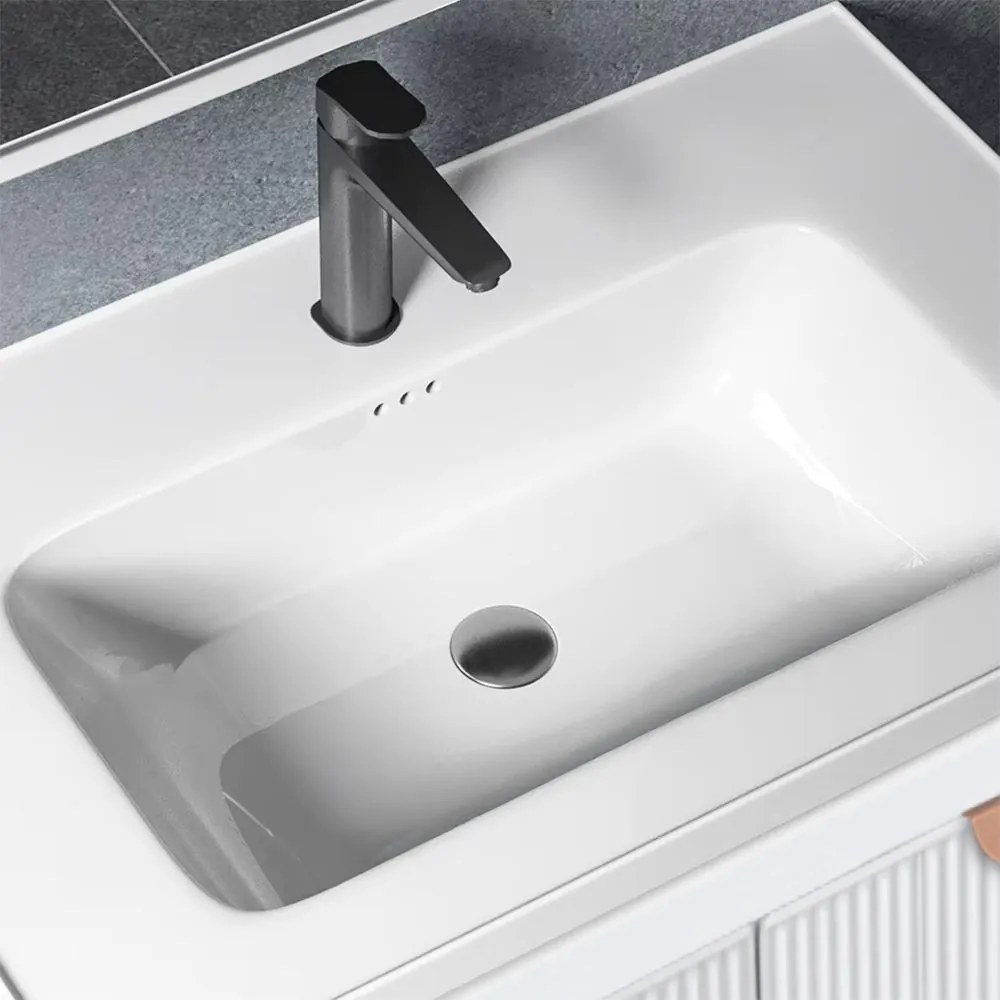 Rea Mario, súprava kúpeľňového nábytku s umývadlom 60cm, biela matná, REA-M0005
