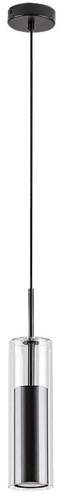 Rabalux 72047 - Luster na lanku KALEVI 1xGU10/50W/230V číra/čierna