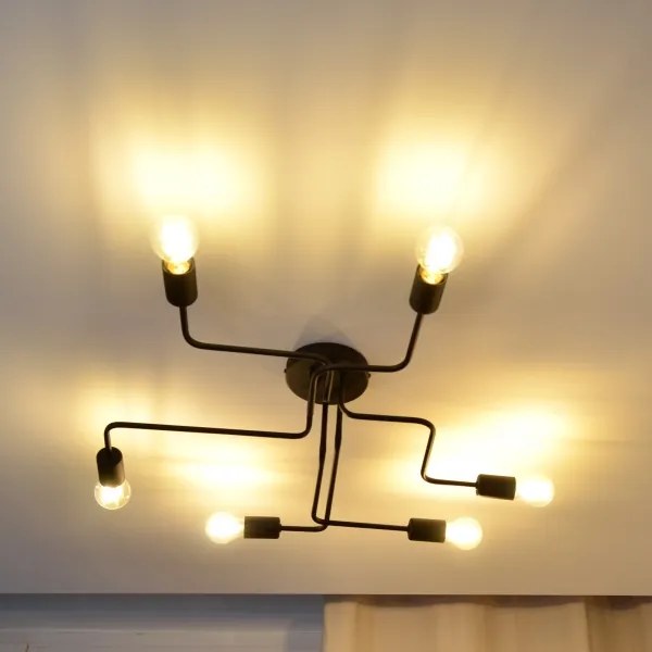 LED Prisadený luster TUBE 6xE27/15W/230V