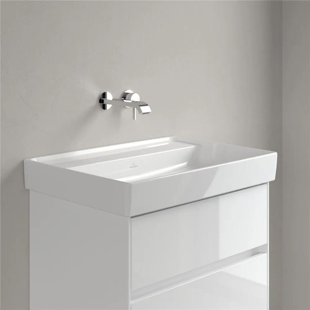 VILLEROY &amp; BOCH Collaro závesné umývadlo bez otvoru, bez prepadu, 650 x 470 mm, biela alpská, s povrchom CeramicPlus, 4A3368R1
