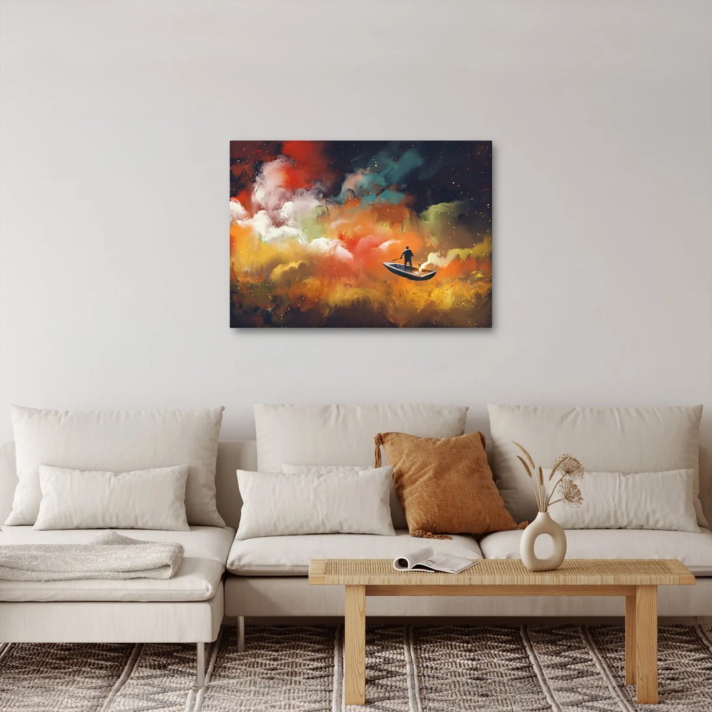 Obraz - Muž plaviace vesmírom (70x50 cm)