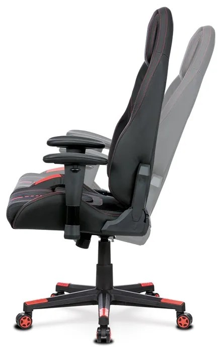 BONTEC Herné kreslo, hojdací mechanizmus, čierna látka, KA-F07 RED Farba: Čierna