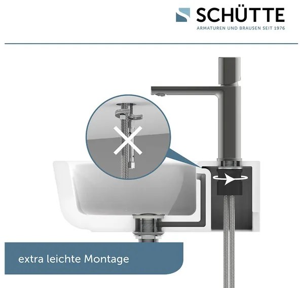 Schütte Umývadlová batéria New York s ventilom Pop-up (grafit) (100354683)