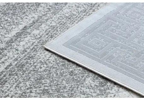 Moderný koberec NOBLE 1512 64 vzor rámu, Grécky vintage - Štrukturálny, dve vrstvy rúna, krémová sivá Veľkosť: 160x220 cm