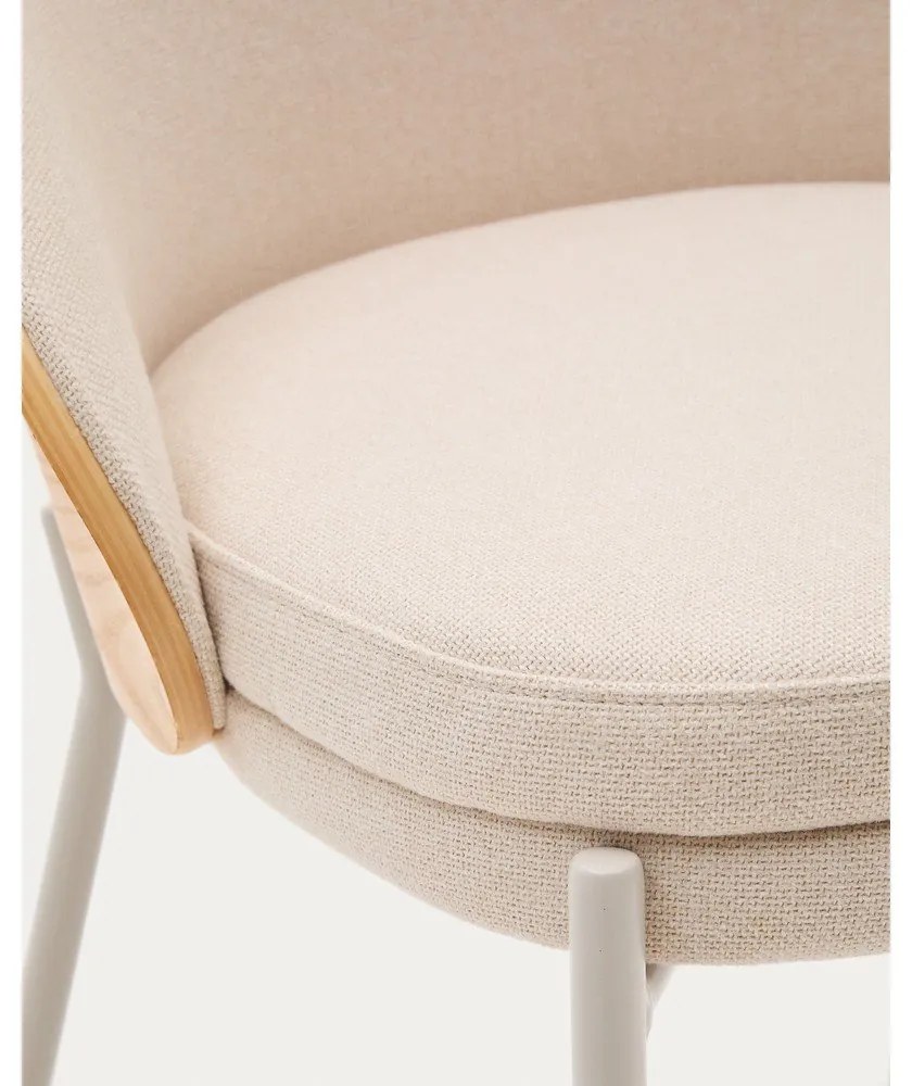 Krémová/v prírodnej farbe jedálenská stolička Eamy – Kave Home