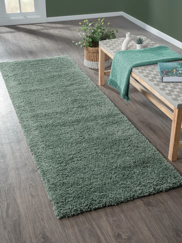 My Flair, AKCIA: 80x200 cm Behúň My Shaggy hellgrün, zelená, chodba / predsieň