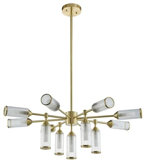 Endon 106256 - Luster na tyči TOUR 13xG9/3W/230V mosadz