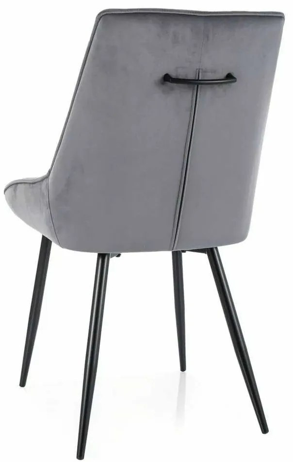 Jedálenská stolička Misty Velvet, sivá