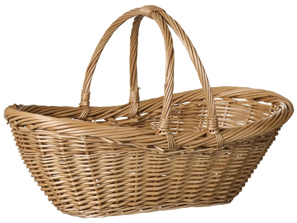 Ib Laursen Prútený kôš Oval Handles Across